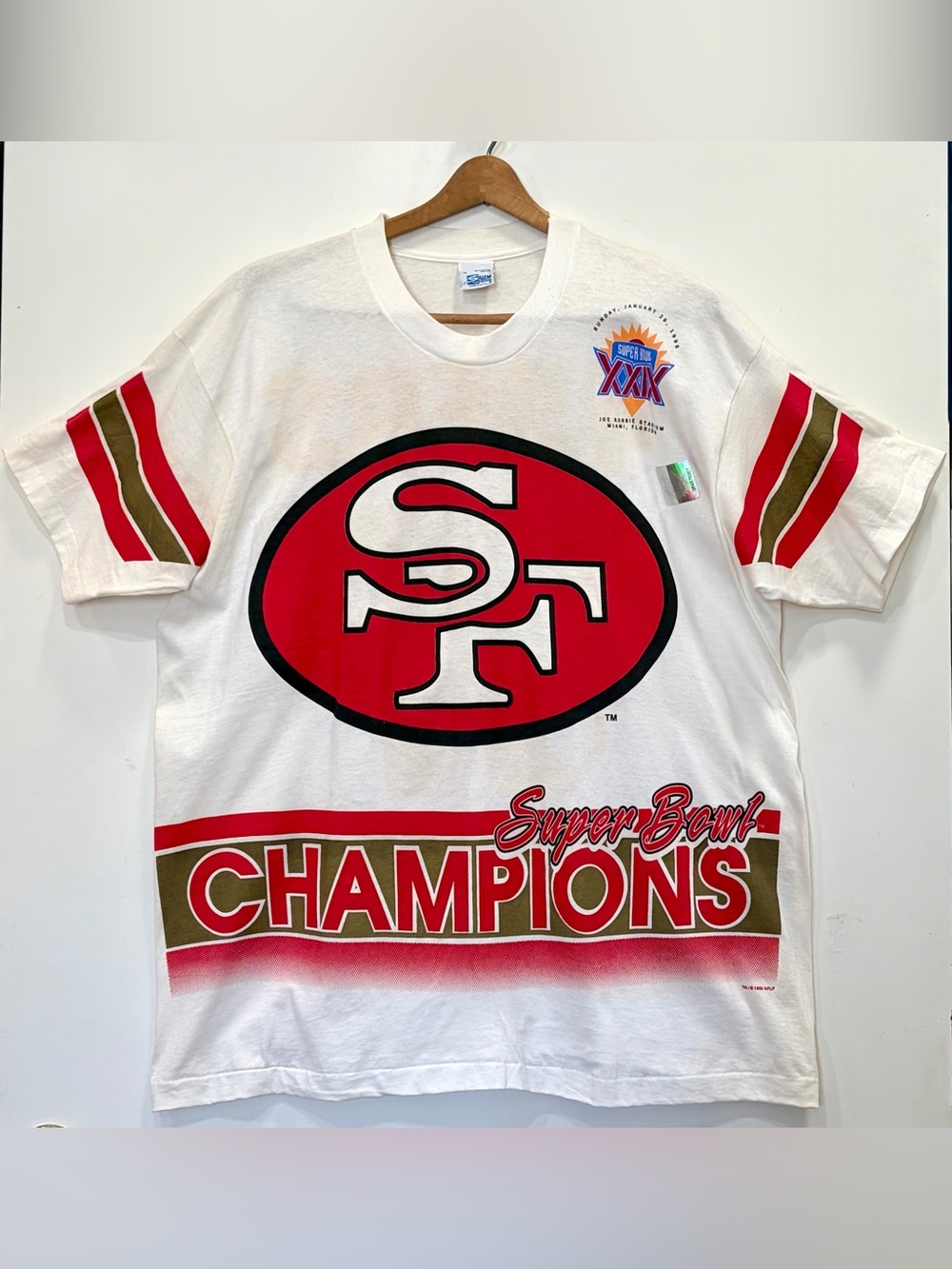 Vintage- San Francisco 49ers Super Bowl XXIX Champions Tee - White/Red/Gold